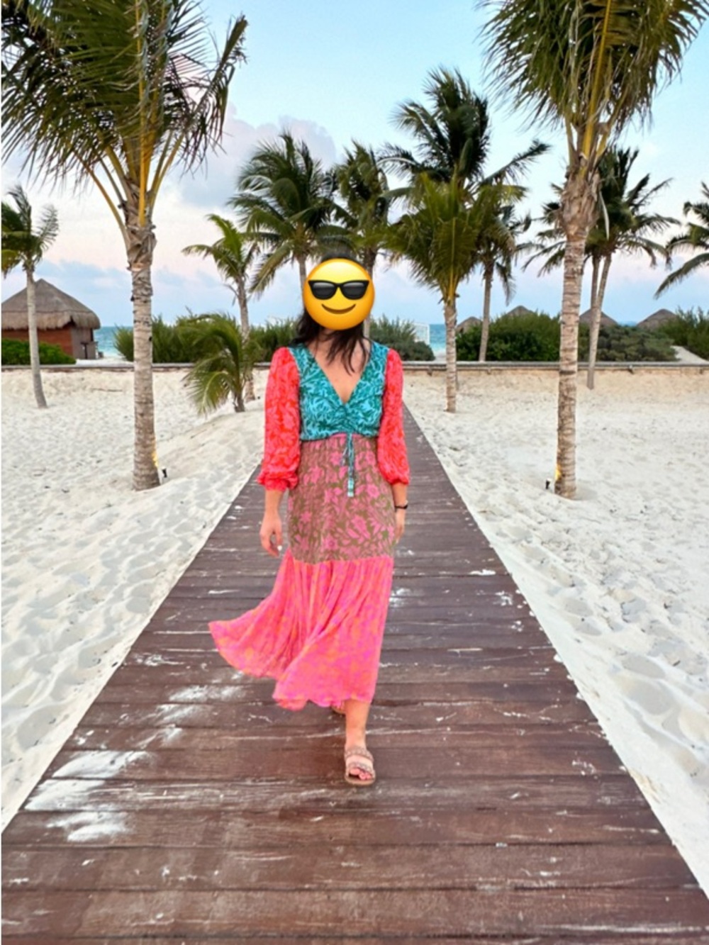 Farm Rio Colorblock Printed Maxi Dress - Picture 12 of 16